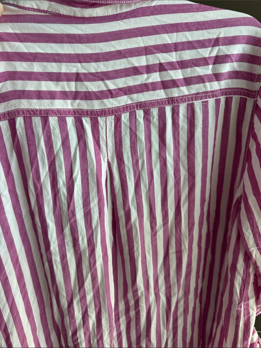 beachlunchlounge Purple and White Striped Tee - Picture 4 of 4